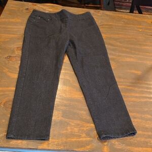 Ruby Rd. Dark Gray Straight Leg Women's Jeans